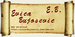 Evica Bujošević vizit kartica